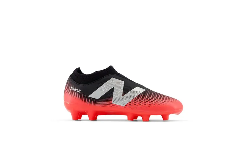 New Balance Tekela Magique V4+ Junior FG Black Energy Red Metallic Silver (GS/PS) (SJT3FR45)