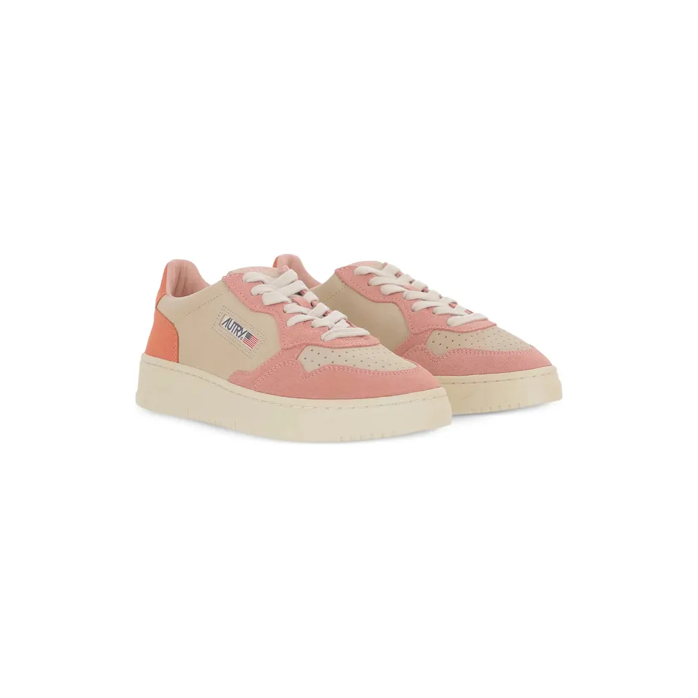 Autry Medalist Low Tri-colour “Neutrals/Pink” (AULW TS26)