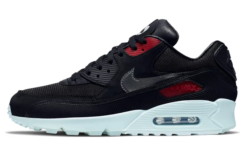 Nike Air Max 90 ‘Vinyl’ Black/Cool Grey-Teal Tint-University Red (CK0902-001)