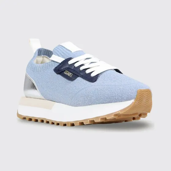 Liu Jo Evelyn Crochet Knit Sneakers Sky Blue (BA6067TX525S3954)