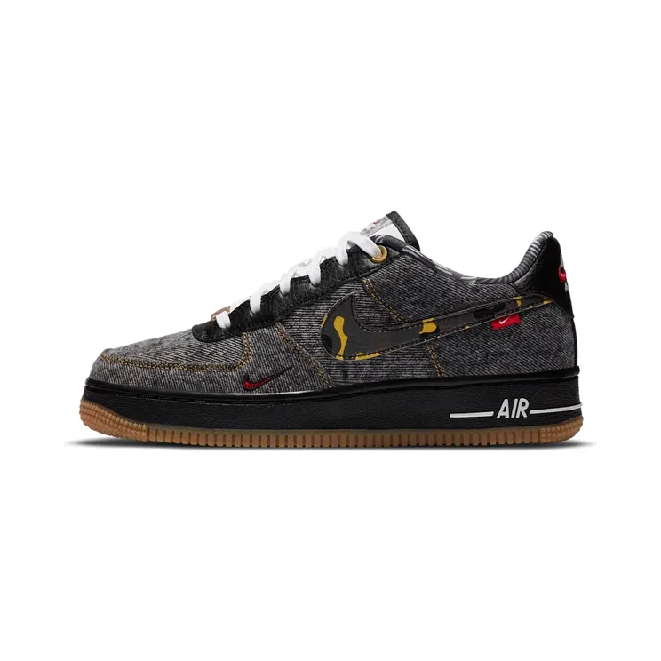 Nike Air Force 1 LV8 GS ‘Remix Black’ Black/Multi-Color/White/Metallic Gold (DB1976-001)