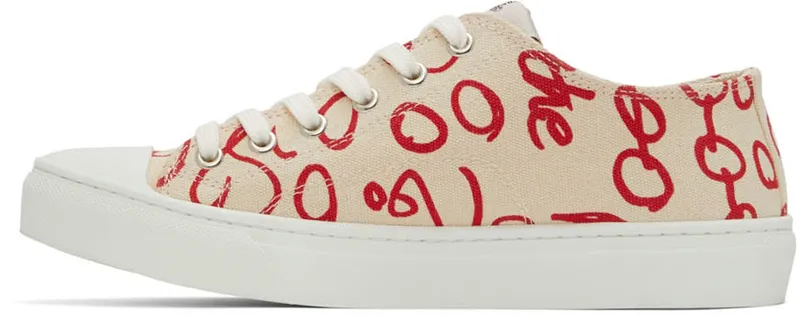 Vivienne Westwood Beige Plimsoll Low-Top Sneakers (75020001M-W0005-)