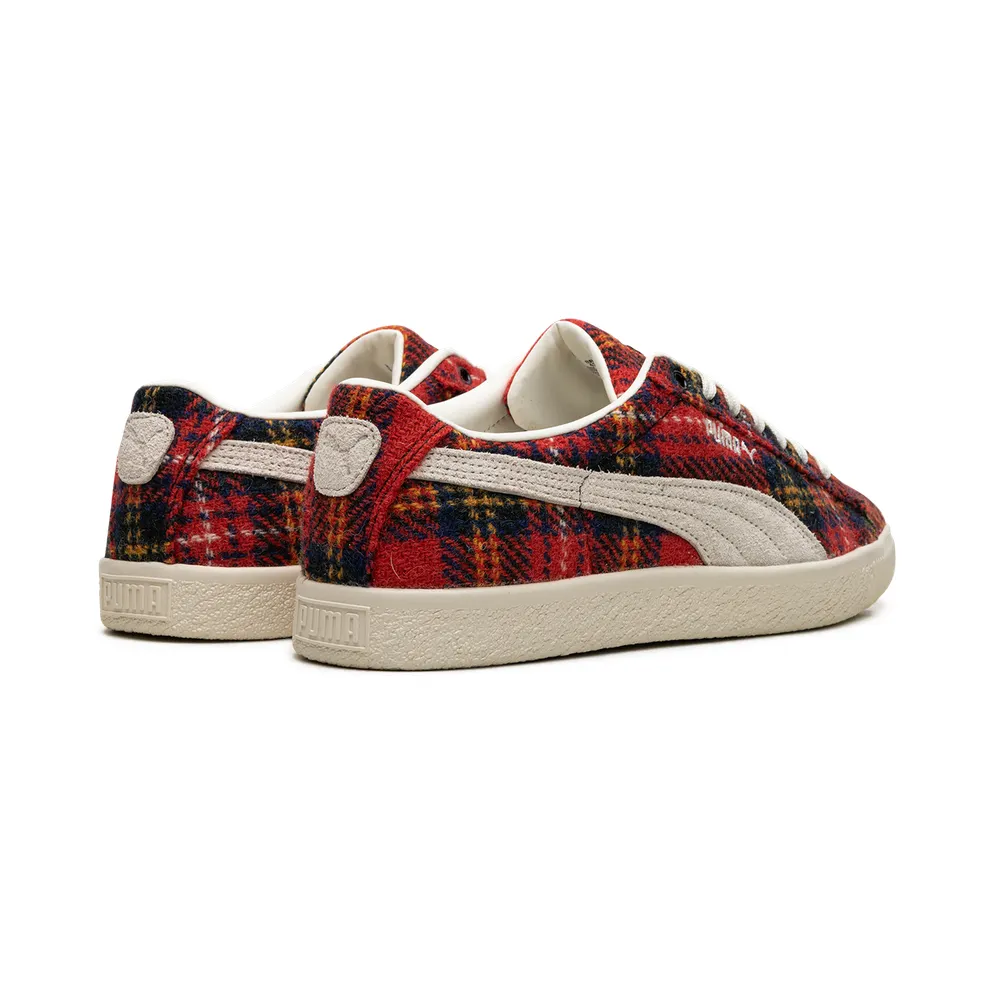 Puma SUEDE VTG HARRIS TWEED “FROSTED IVORY / RED” (393219-01)