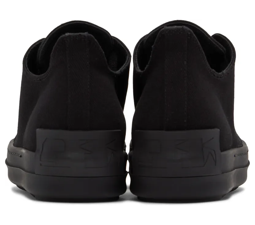 Rick Owens Drkshdw Black License Plate Low Sneakers (DS01B7802 DMEH1) (2)