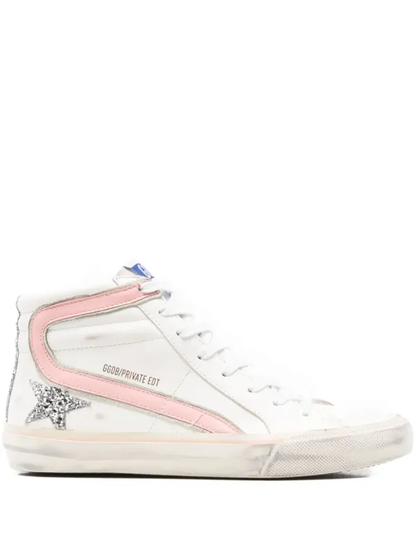 Golden Goose Star Slide sneakers with glitters – White (GWF00115F004983)