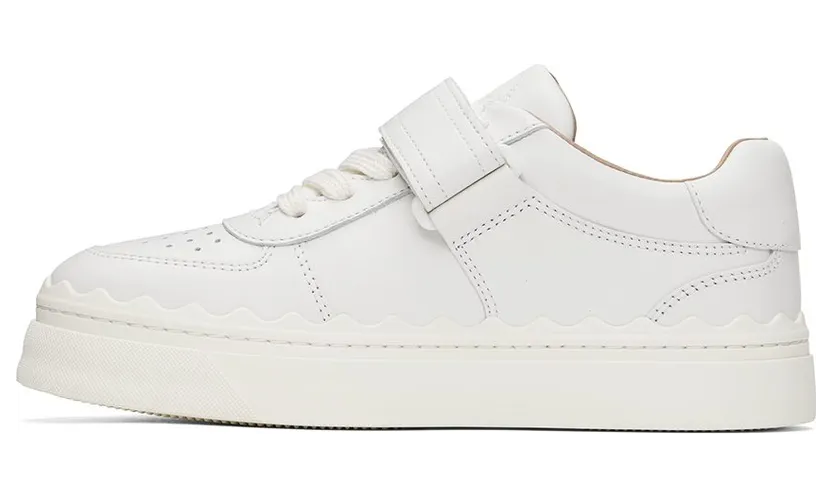 Chloé White Strap Lauren Sneaker 101 White (CHC22W70242) (3)