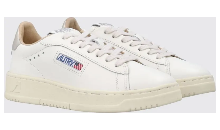 Autry Dallas Low Low-Top Sneakers in Smooth Cowhide Leather White (ADLWMR08)