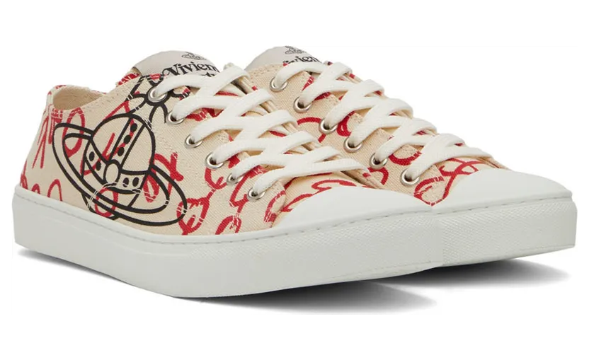 Vivienne Westwood Beige Plimsoll Low-Top Sneakers (75020001M-W0005-) (4)