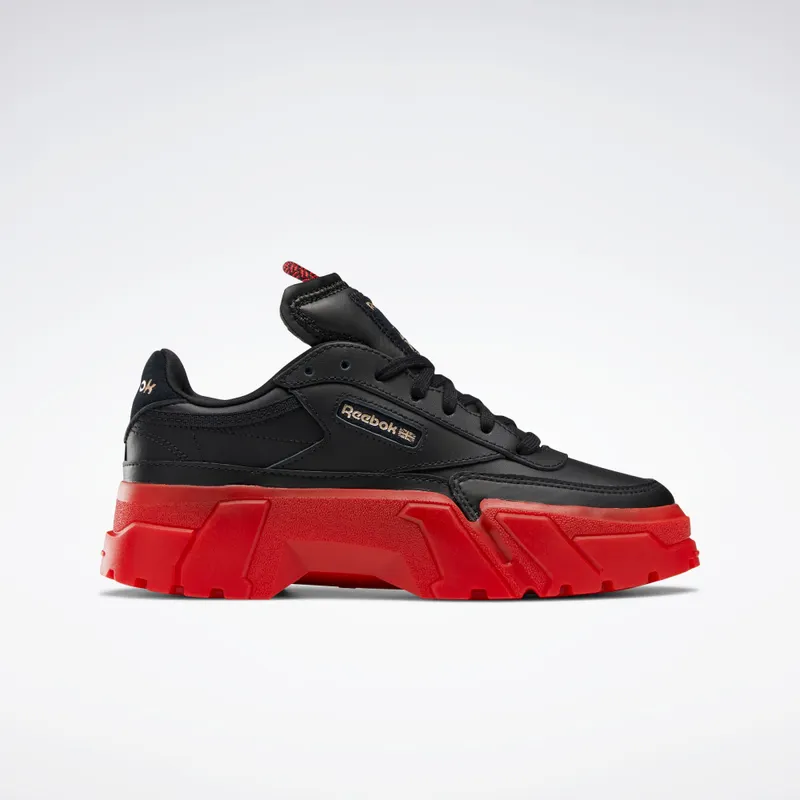 Reebok Cardi B Club C Shoes Core Black / Vector Red / Rose Gold
