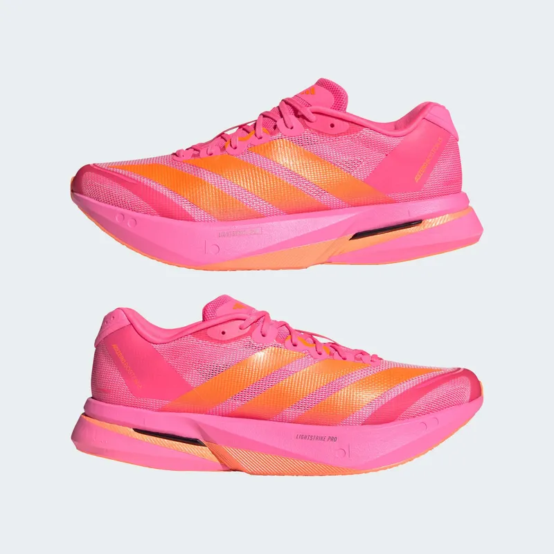 Adidas Adizero Boston 13 Running Shoes Lucid Pink / Lucid Orange / Iron Metallic (KJ3063)