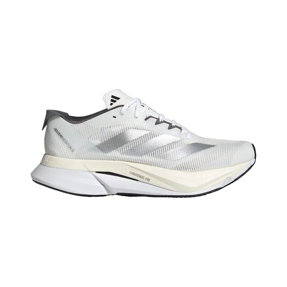 adidas Adizero Boston 12 Cloud White Silver Metallic Grey (ID6899)