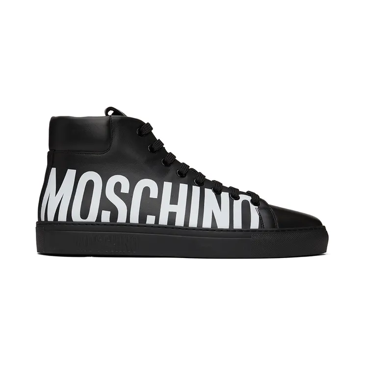 Moschino Black Logo High Sneakers (MB15052G1E GA0)