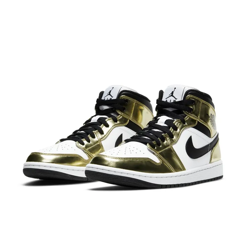 Jordan 1 Mid Metallic Gold Black White Metallic Gold/Black-White (DC1419-700)