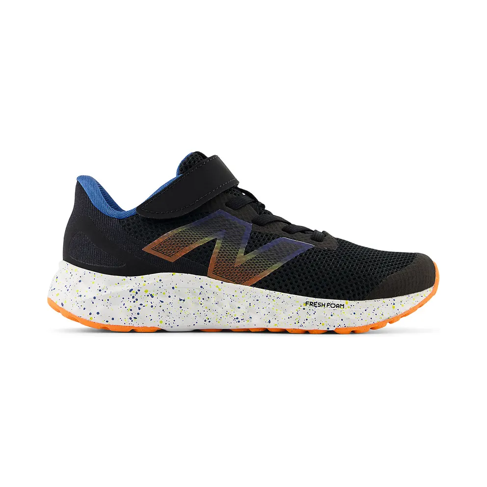 New Balance Fresh Foam Arishi v4 Bungee Lace Black Blue Agate Blaze Orange (PAARIBS4)