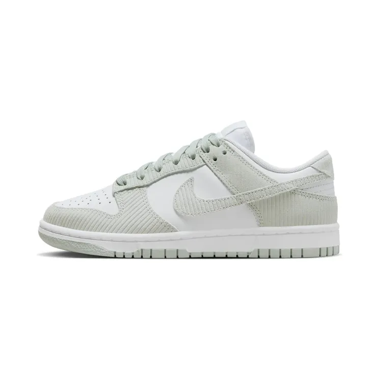 Nike DUNK LOW Grey Corduroy “White / Light Silver” (FN7658-100)