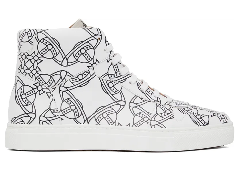 Vivienne Westwood White Apollo High-Top Sneakers (75010003M-S0004-)