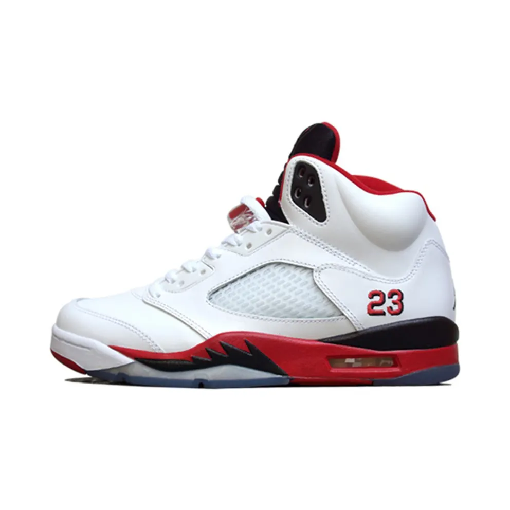 Air Jordan Nike AJ 5 V Retro Fire Red Black Tongue (2013) (136027-120)