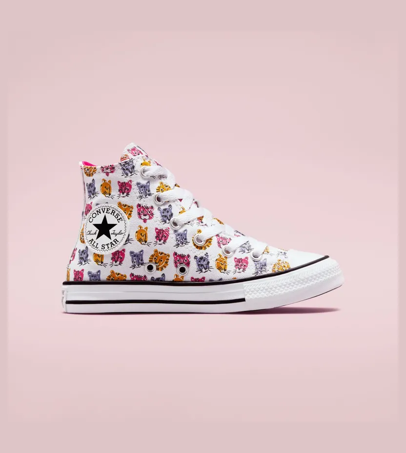 Converse Jungle Cats Chuck Taylor All Star Wit/prime Pink/zwart (671706C)