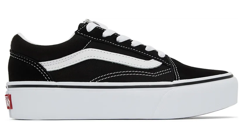Vans Kids Black Old Skool Platform Little Kids Sneakers (VN0A3TL36BT1)