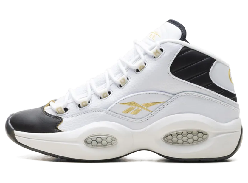 Reebok Question Mid Black Toe White/Black-Gold (Other Brands Other)