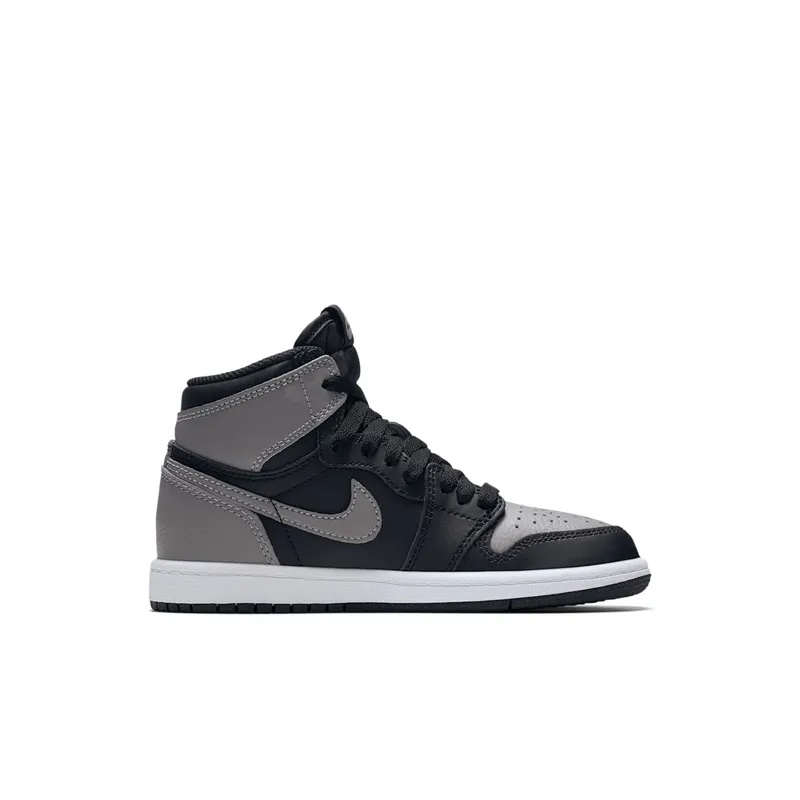 Jordan 1 Retro High Shadow 2018 (PS) Black/Shadow Grey-White (AQ2664-013)