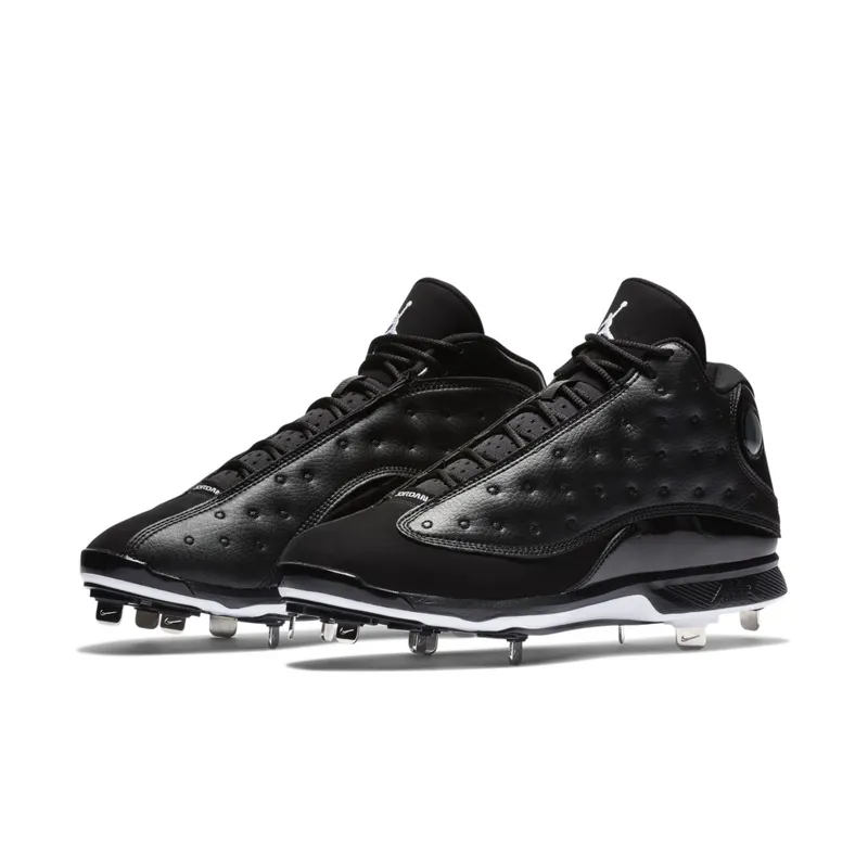 Jordan 13 Retro Metal Cleat Black Black/White-White (AR4476-001)