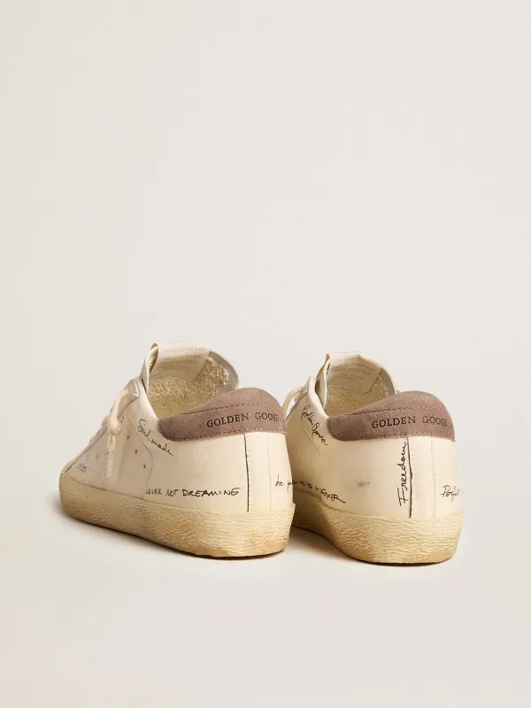 Golden Goose Super-Star In Nappa Leather With Perforated Star And Suede Heel Tab (GWF00105.F005832.11853) (4)