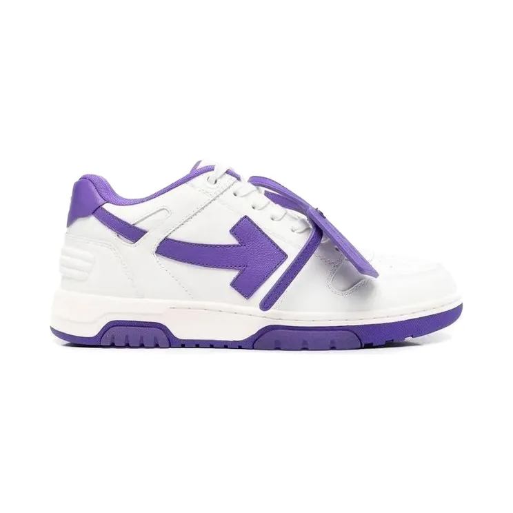 OFF-WHITE Out Of Office “OOO” Low Tops White Purple White (OMIA189S22LEA0010137)