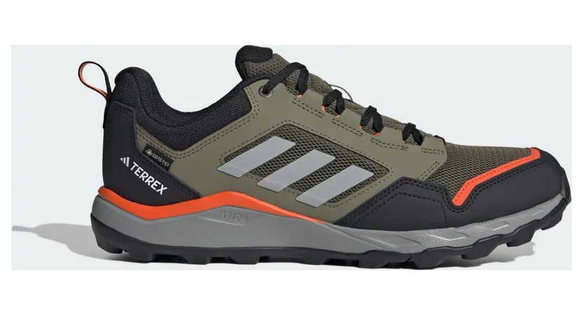 Adidas Tracerocker 2.0 GORE-TEX Trail Running Olive Strata / Charcoal Solid Grey / Semi Impact Orange (JI1305)