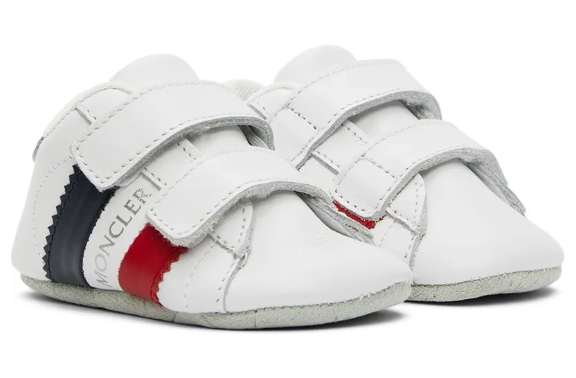 Moncler Enfant Baby White Stripe Sneakers (H19514M7000001AD1) (4)