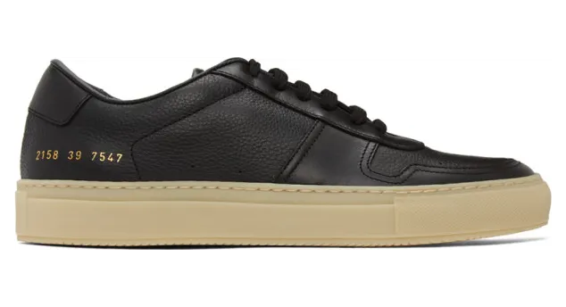 Common Projects Black and Beige BBall Sneakers (2158)