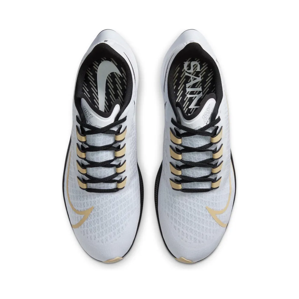Nike Air Zoom Pegasus 37 New Orleans Saints White/Pure Platinum-Black-Team Gold (CZ5461-100)