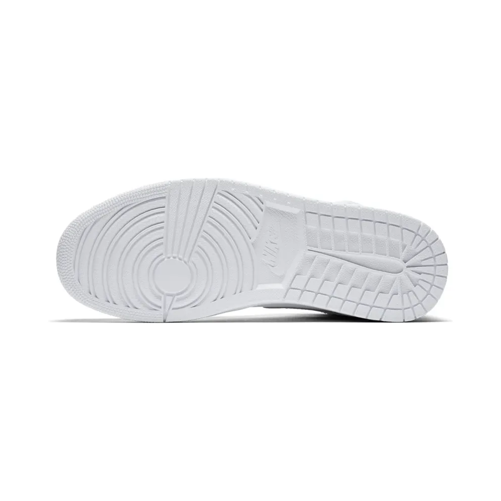 Jordan 1 Retro Mid Pure Money White/Metallic Silver-White (554724-105)