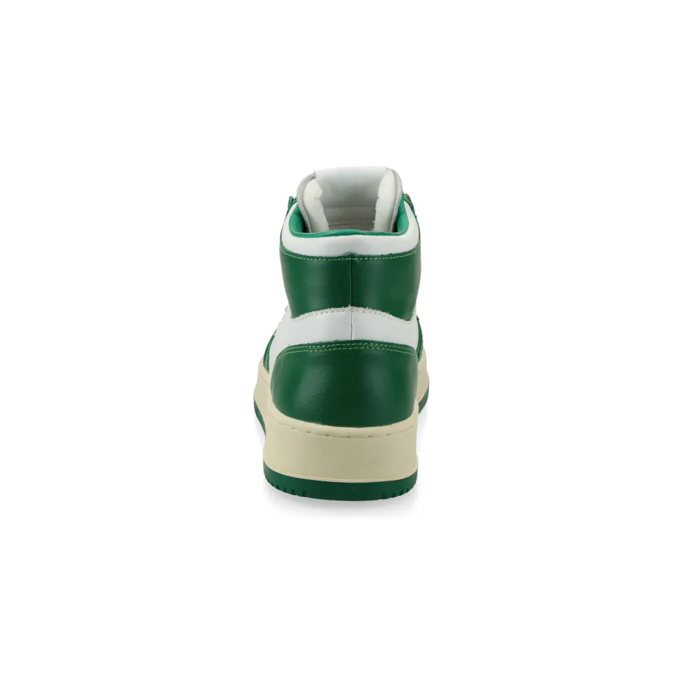 Autry Medalist Mid W (leat / leat / white / green) – AUMWWB03