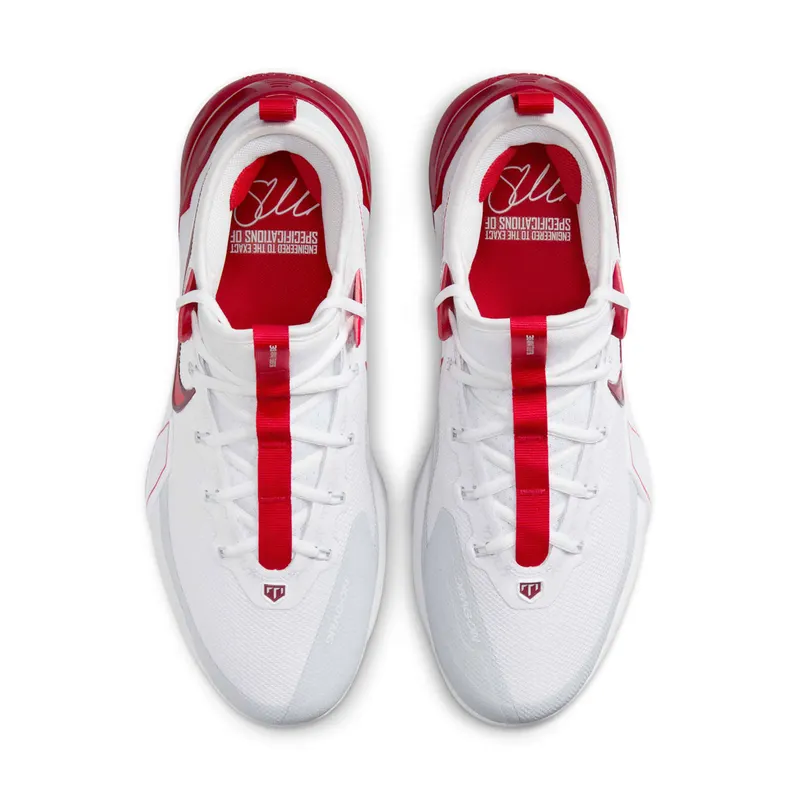 Nike Force Zoom Trout 9 Elite White Pure Platinum Team Red University Red (FB2906-101)