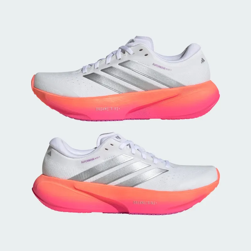 Adidas SUPERNOVA RISE 3 Running Shoes Cloud White / Silver Metallic / Lucid Pink (JR7375)