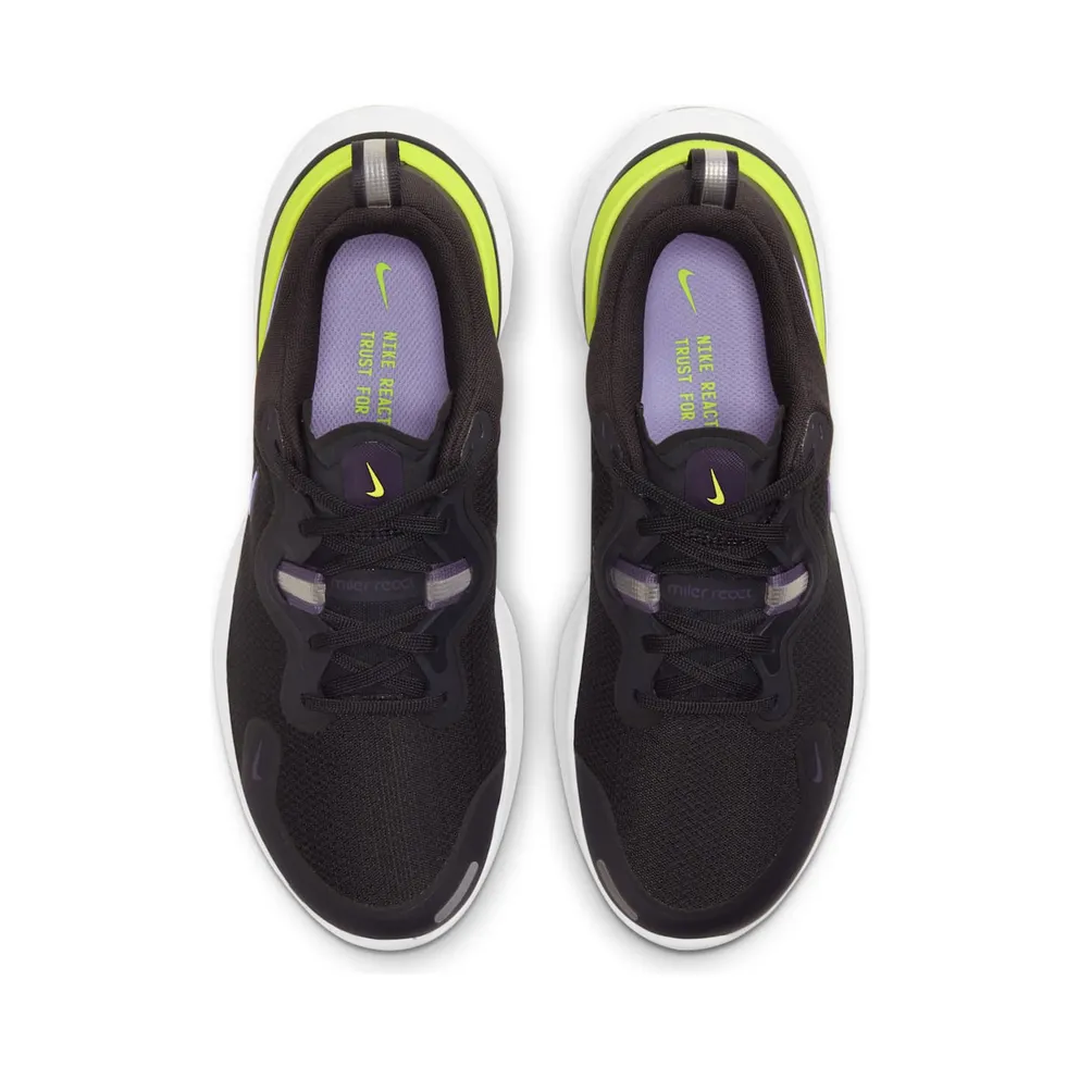Nike React Miler Black “Off-Noir / Dark Raisin / Cyber / Purple Pulse” (CW1778-011)