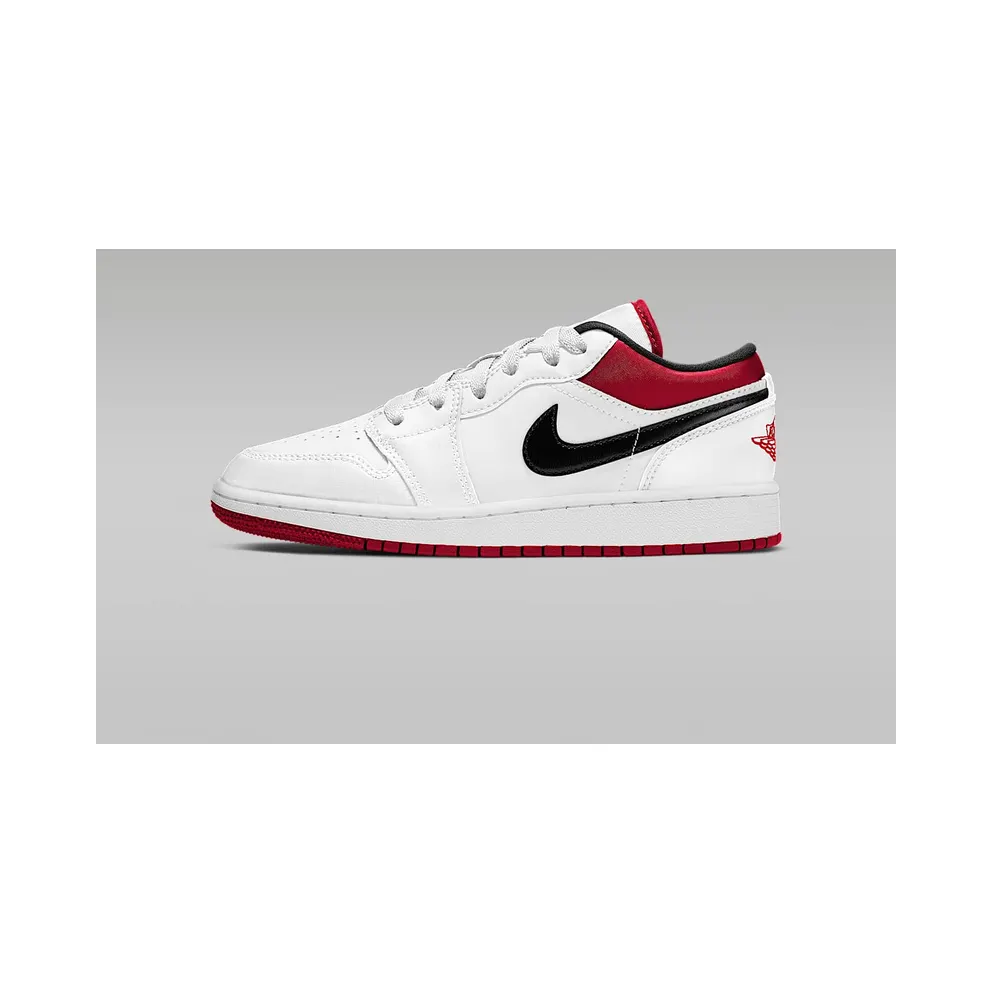 Jordan 1 Low White Gym Red (GS) (553560-118)