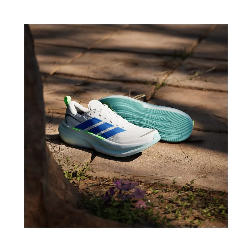 Adidas SUPERNOVA GLIDE M Running Shoes Cloud White / Blue / Lime Burst (KJ8758)