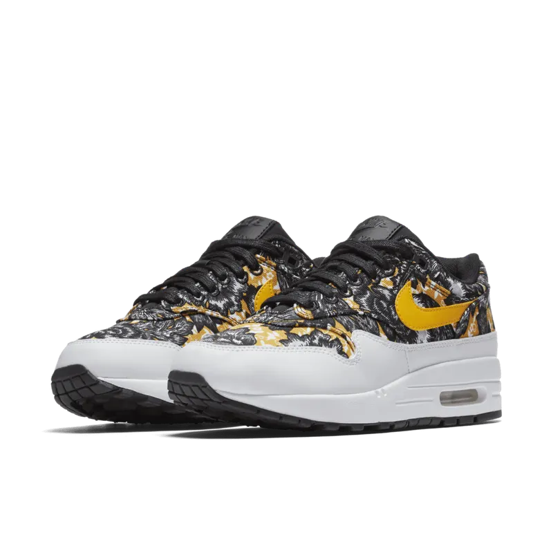 Nike Air Max 1 Tropical Floral (W) White/University Gold-Black (633737-100)