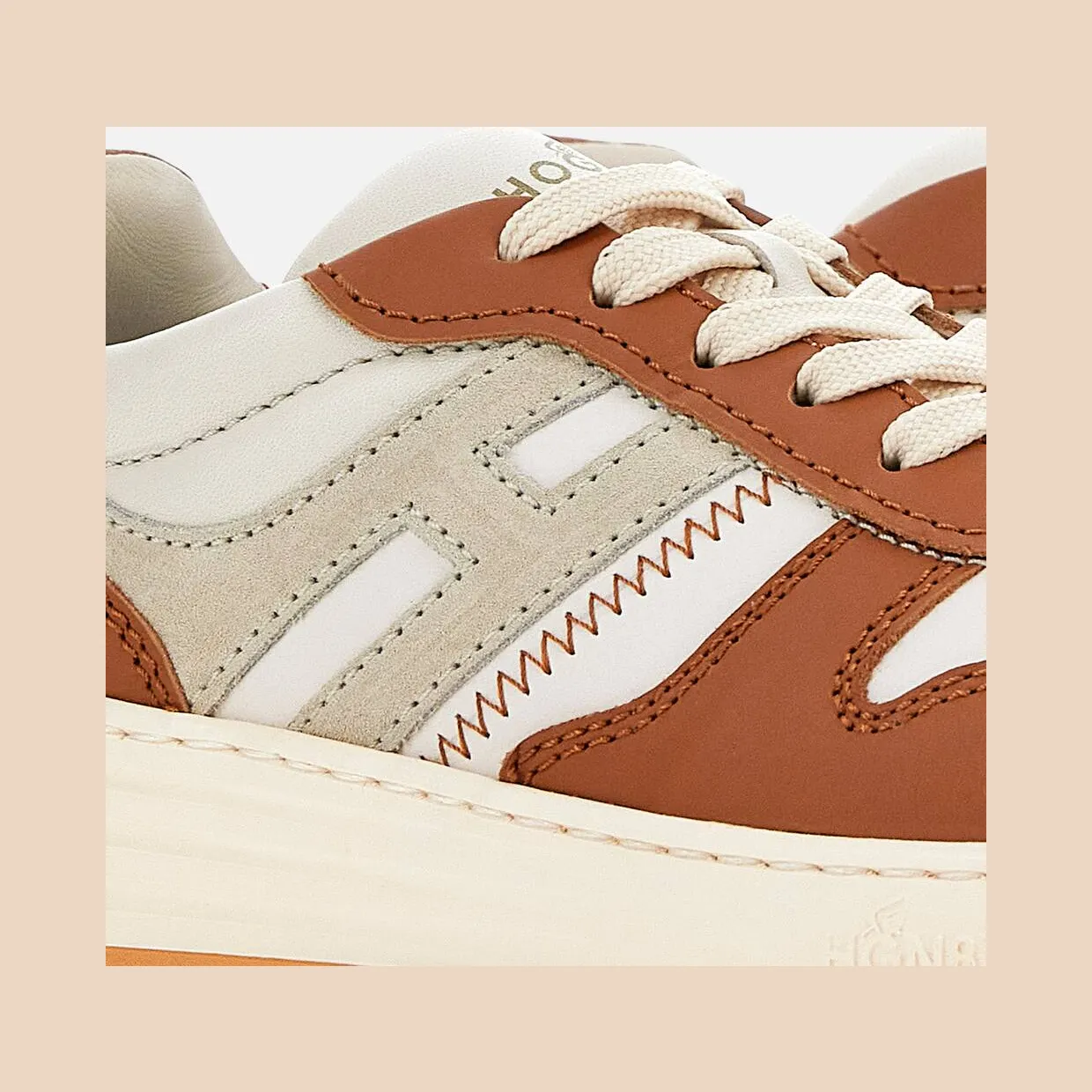 Sneakers Hogan H630 White Grey Brown (HXW6300EU50OIS641J) (5)