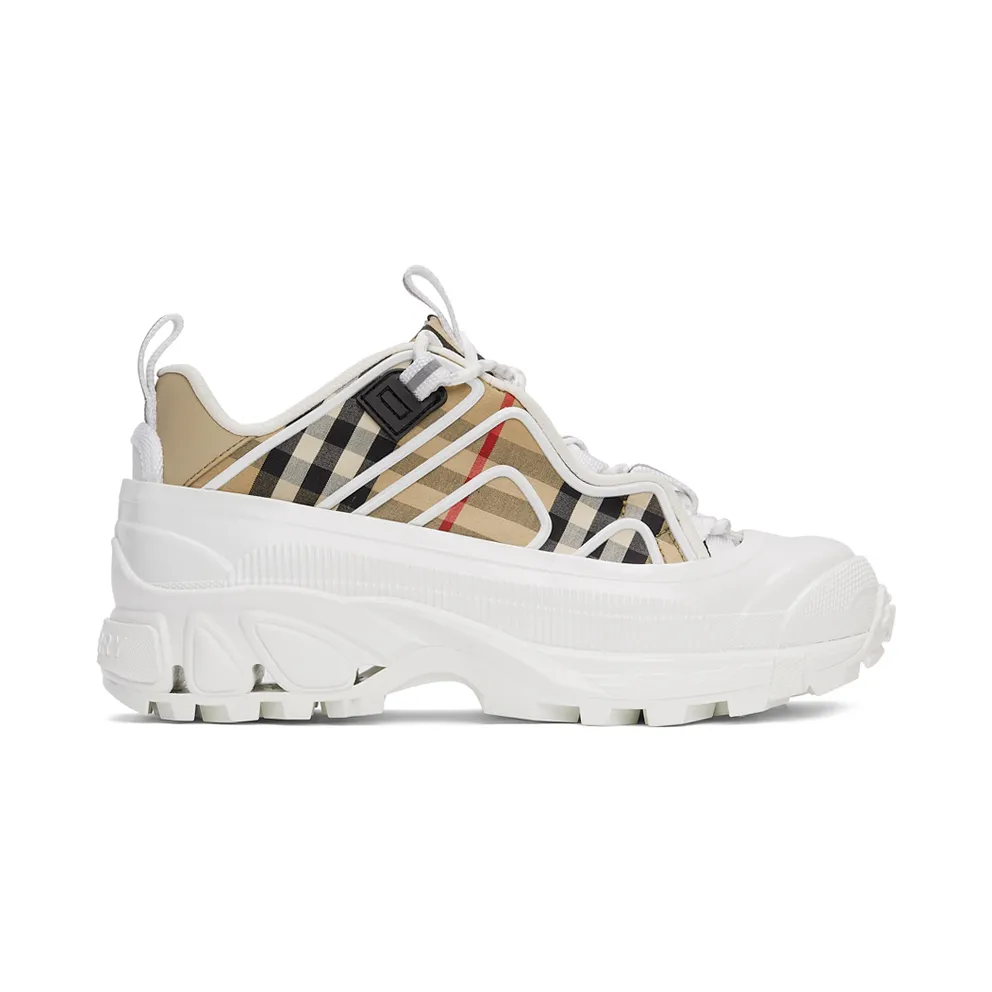 Burberry White & Beige Check Arthur (8039440)