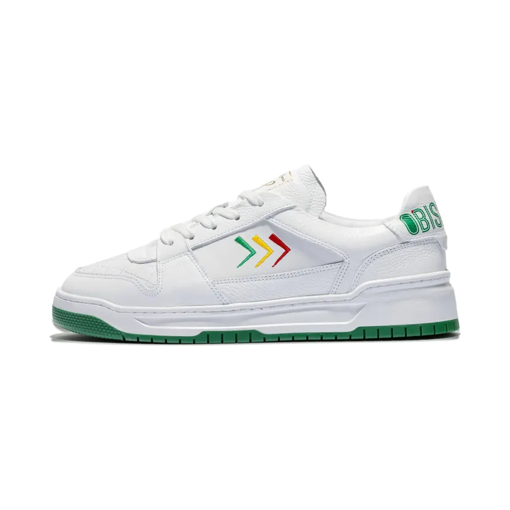Leandro Lopes Tony leren with pijldetail – White (LL006OBI)
