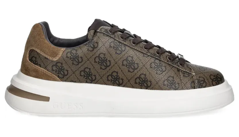 GUESS USA Sneakers mit Monogramm-Print – Braun (FMPELAFAL12BROWN)