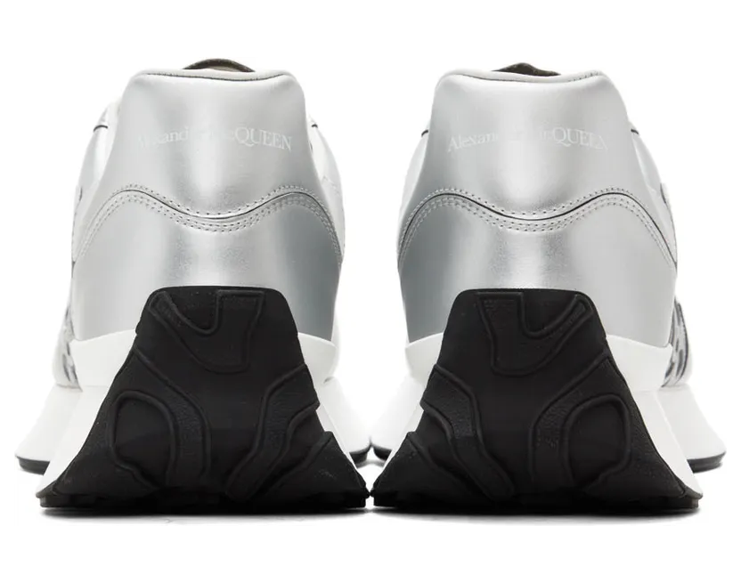 Alexander McQueen Silver Sprint Runner Sneakers (711104W4SL4) (2)