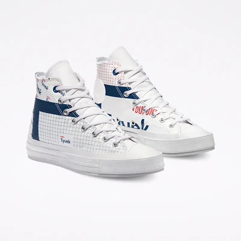 Converse Chuck 70 with Tyvek® High Top White/princess Blue/fiery Red (170061C)