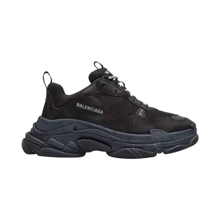 Balenciaga Triple S Black (Pre-Distressed) (534162W09O11000)