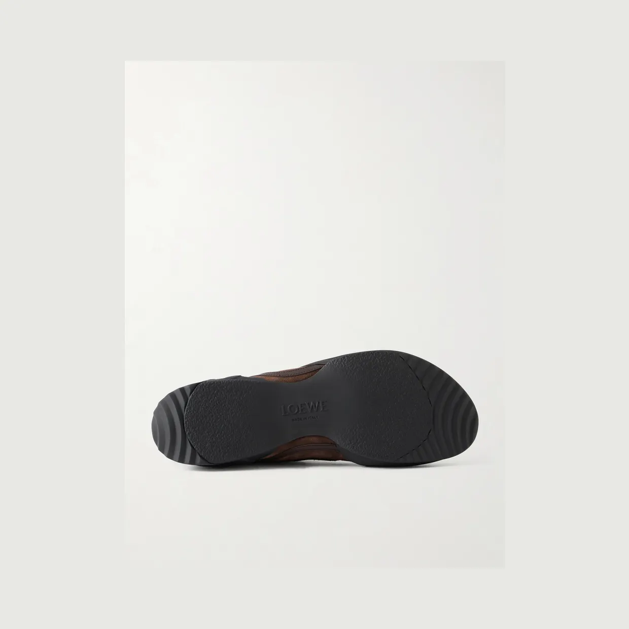 Loewe Grip Logo-Appliquéd Trimmed-Suede Sneakers Dark brown (MGRP282X04) (3)