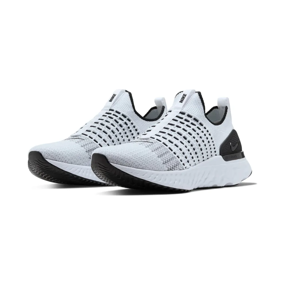 Nike React Phantom Run Flyknit 2 White Black White/White-Black-Pure-Platinum (CJ0277-100)