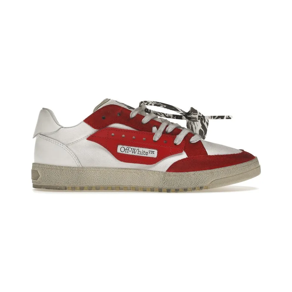 OFF-WHITE Vulcanized 5.0 Low Top White Red (OMIA227F21FAB0010129)